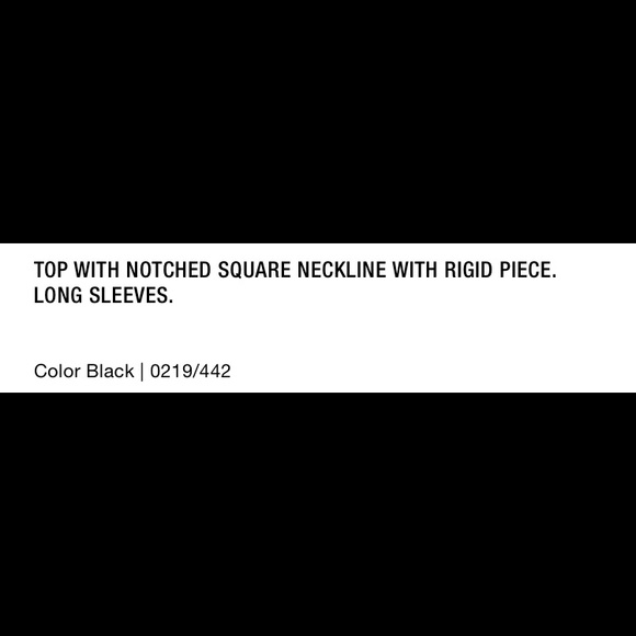 Zara | Square Neck Shirt Black Size Small - Picture 6 of 8